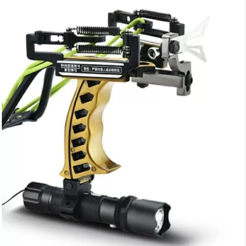 

High quality laser slingshot green hunting bow fishing bow outdoor powerful slingshot accessories darts