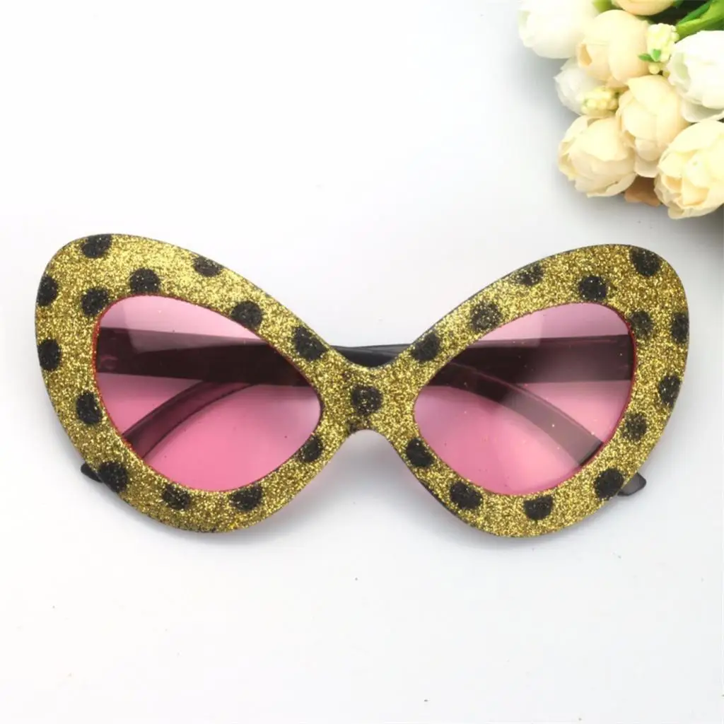 Sunglass Leopard Print Cateye Costume Glasses Halloween Birthday Props Decoration