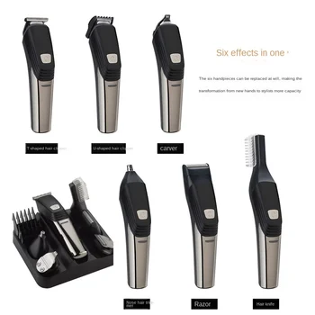 

Hair clippers professional 6 in 1 barber clippers USB hair clippers men chargeable Multifunction professional barber barbershop