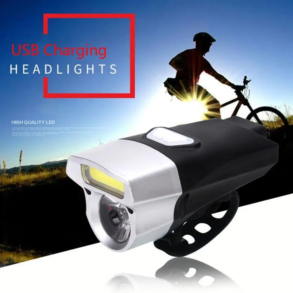 

LED Flashlight For Bicycle 350 Lumen Bike Front Lights Night Riding MTB Road Bike Lamp USB Floodlight