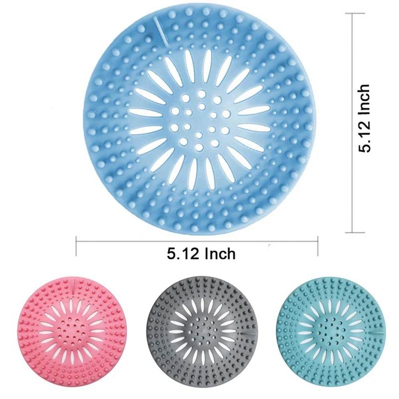 Ловец волос душ Сливная крышка, 4 упаковки волос стопор протектор дренажа универсальные резиновые для раковины ситечко для ванной кухни и ванны