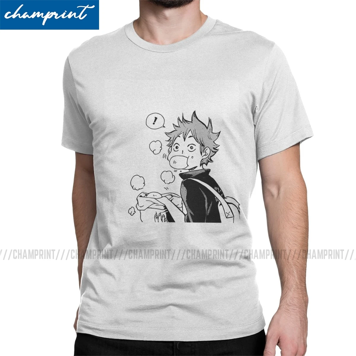 Супер милые футболки Hinata Shoyo Nikuman Мужские Винтажные Haikyuu аниме-волейбол Манга