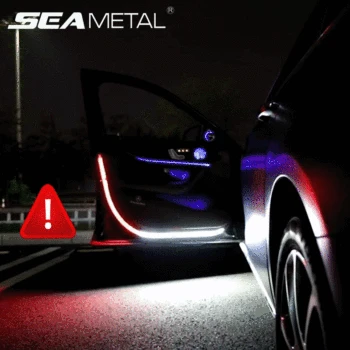 

Led Car Openning Door Warning Light Safety Anti-collision Flash Lights Waterproof Welcome Lights Strip LED Strobe Flashing Lamp