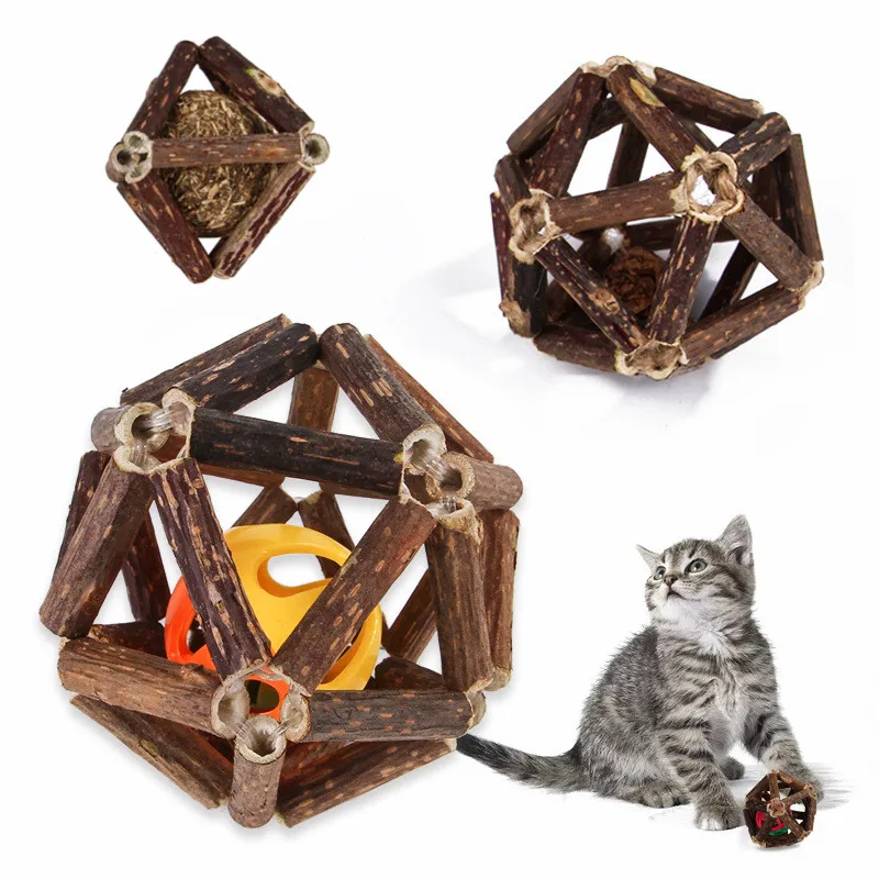1 шт. ручной работы игрушки для кошек мяч Matatabi палочки кошка игрушка-Кот мяч органический натуральный Matatabi, Silvervine кошек ручной работы для домашних животных