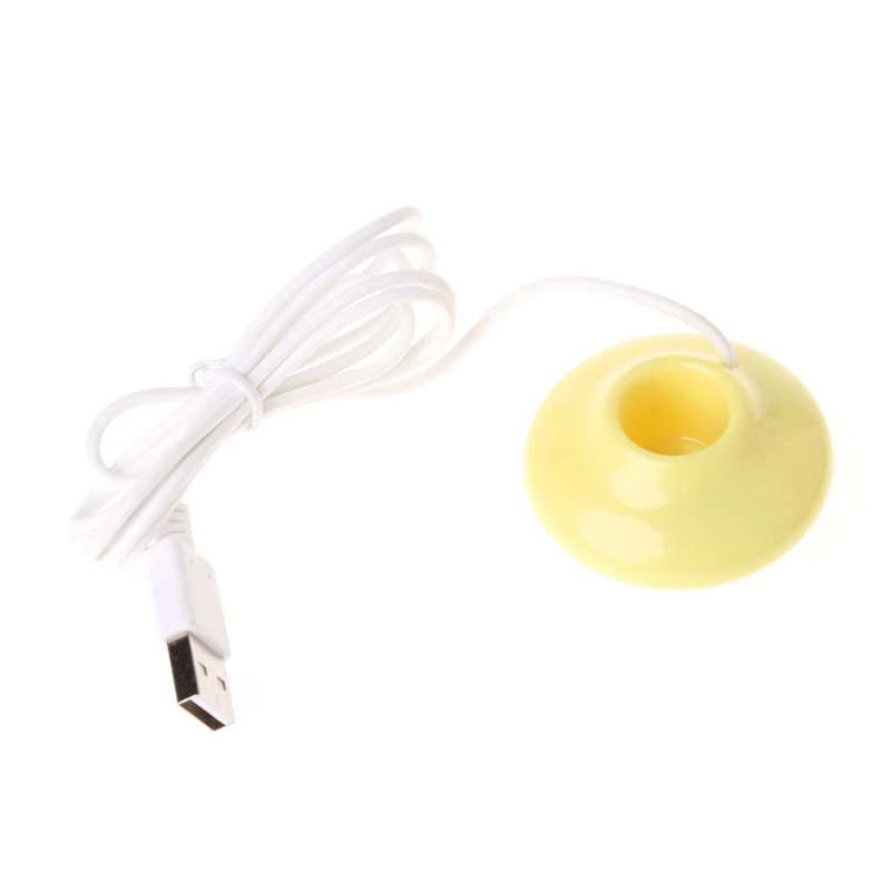 Цвет: желтый Mini USB Donut Car Humidifier Air Purifier Aroma Diffuser Home Office Car Portable - Название цвета: Цвет: желтый
