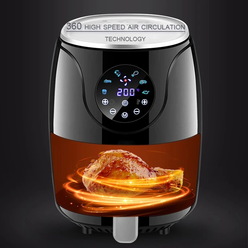  Fast Delivery 2019 1000W Power Air Fryer Digital LED Touch Screen Timer Temperature Control Kitchen - 4000093104641