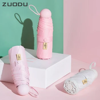 

Mini Capsule Umbrella Ladies Parasol Portable Compact Umbrella Ultra Light Rain Gear Folding Sun UV Protection Women