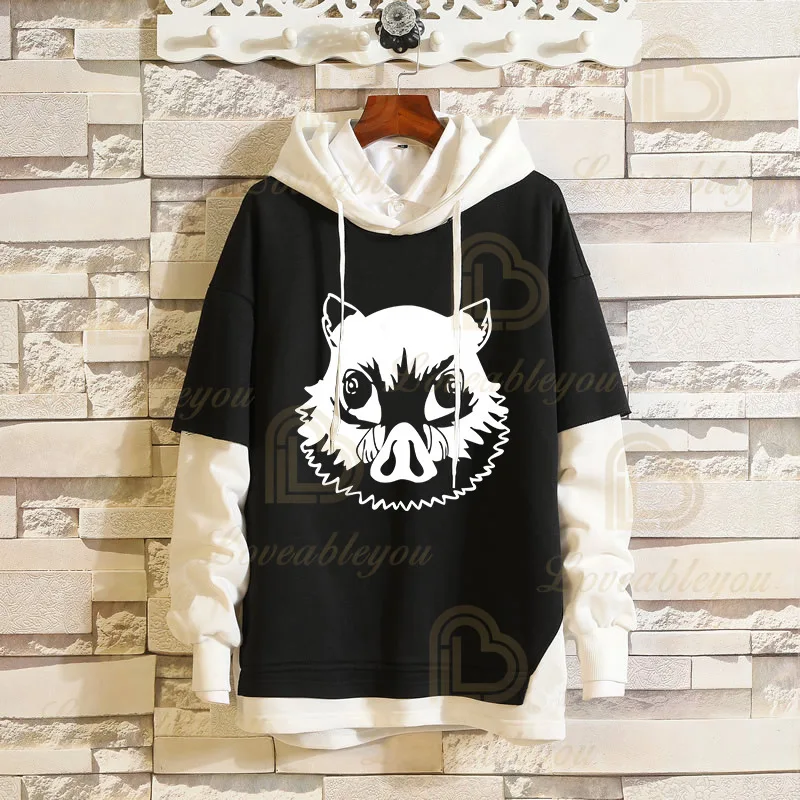 

2020 Japan Anime Kamado Tanjirou Cosplay Hoodie Women Men Kimetsu No Yaiba Sweatshirt Pullover Hooded Jacket Sportswear