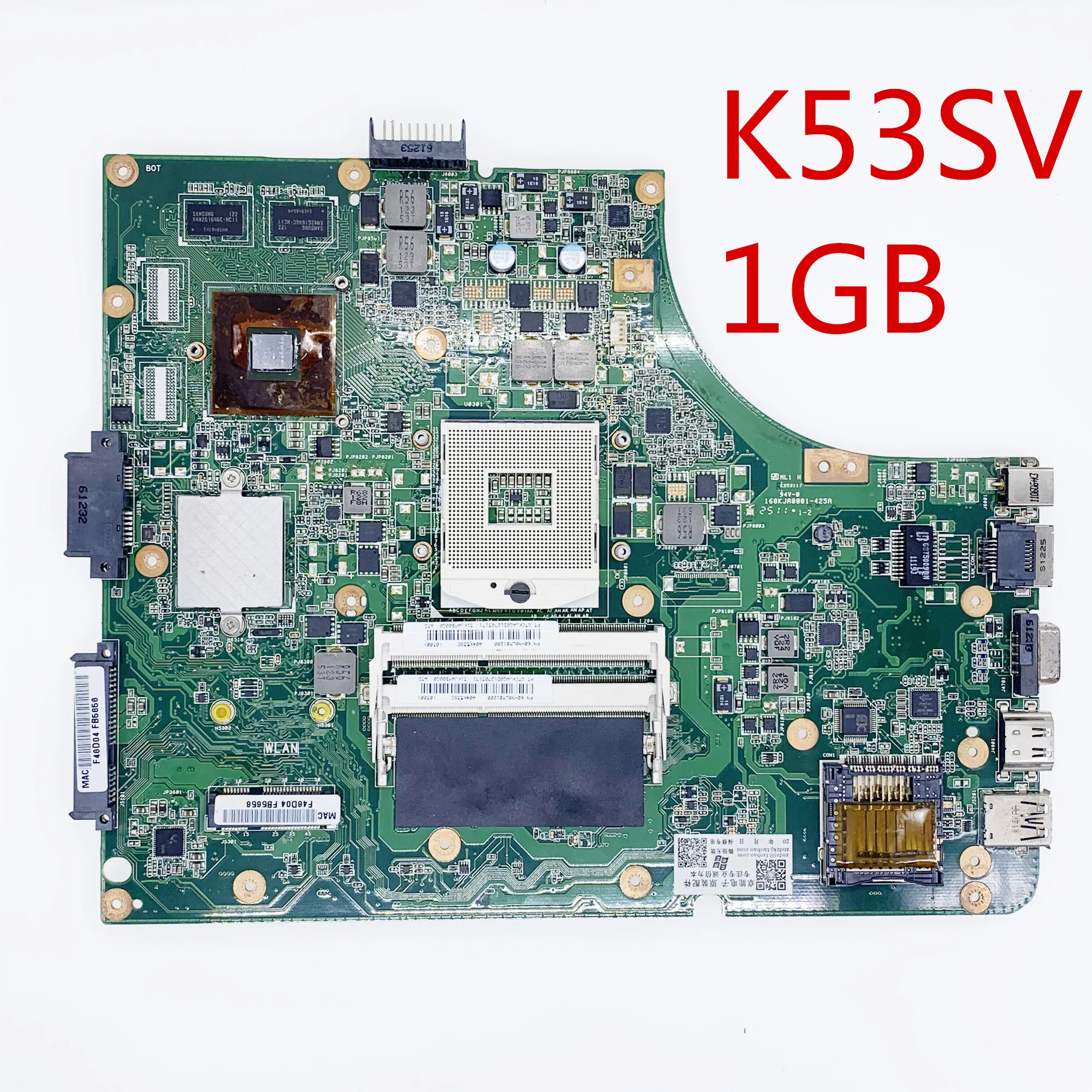 REV 2,1 2,3 3,0 3,1 K53SV материнская плата 1 ГБ для ноутбука ASUS A53S P53S K53SC K53SJ K53S материнская плата K53SV материнская плата K53SJ материнская плата