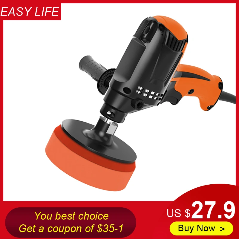 

980W Six Gears Adjustable Speed Electric Car Polisher Electric Waxing Machine Car Polishing Machine Automobile Polishing Tool