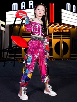 

Girl Sir Dance Paillette Suit Autumn Children Hiphop Trend Go Excellent Performance Serve