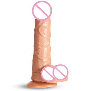 Soft Flesh Dildo Realistic with Suction Cup Sucker Big Artificial Penis for Women Female Masturbator Adult Sex Product Sex Toys 5