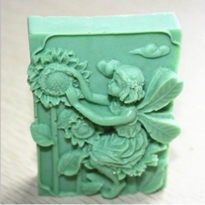 

Square Shape Flower Fairy Soap Making Tool DIY Handmade Candle Silicone Mold Rectangle Soap Mould Craft Cake Decorating