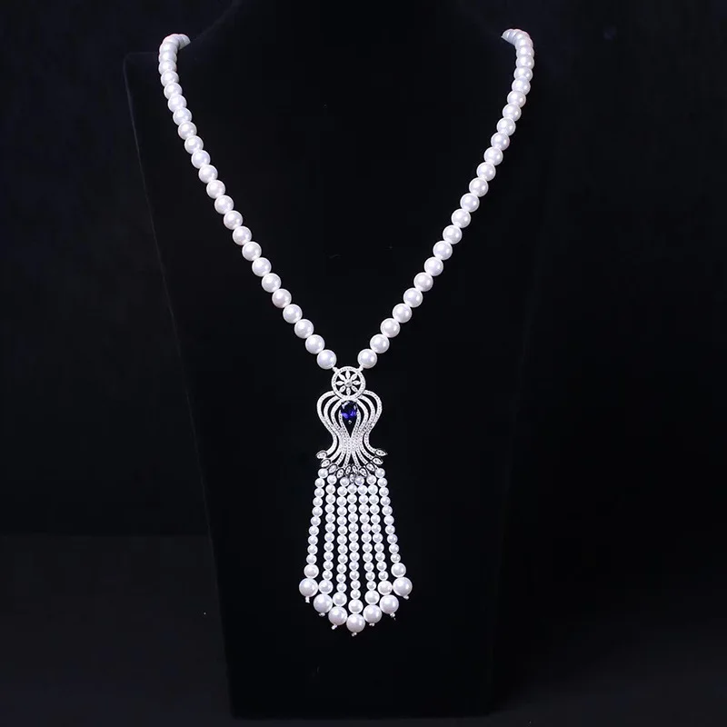 

20-22" 6-7mm Natural White Pearl Pendant Necklace