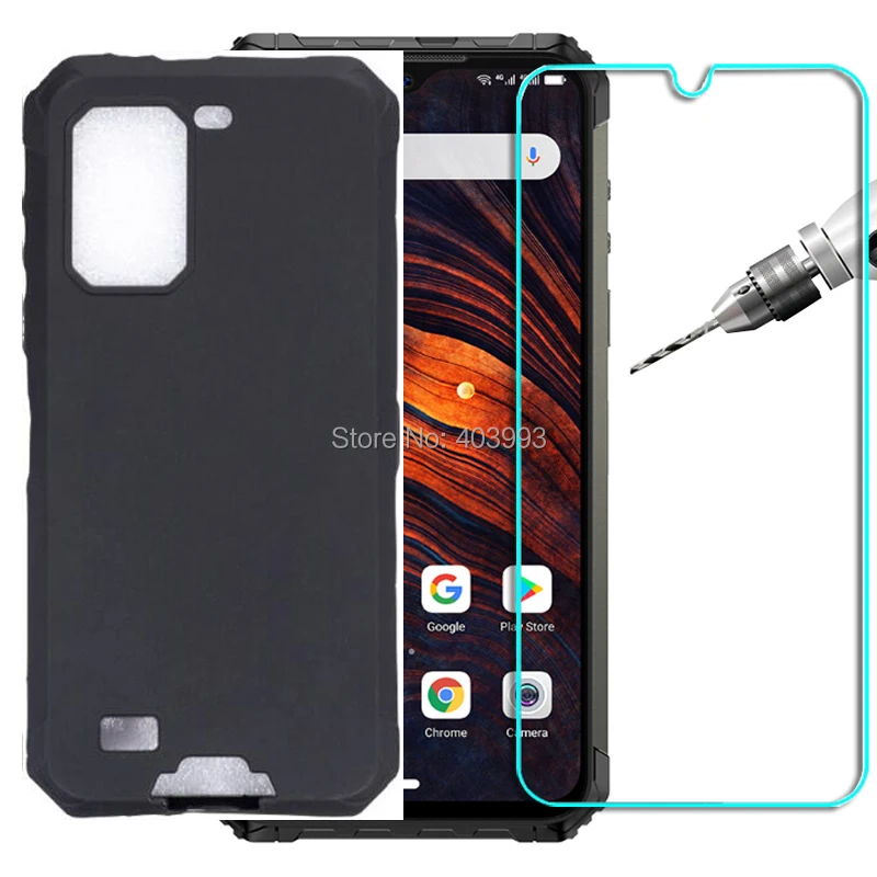 Для Ulefone Armor 7 Чехол для роскошный мягкий ТПУ чехол телефона с закаленным стеклом