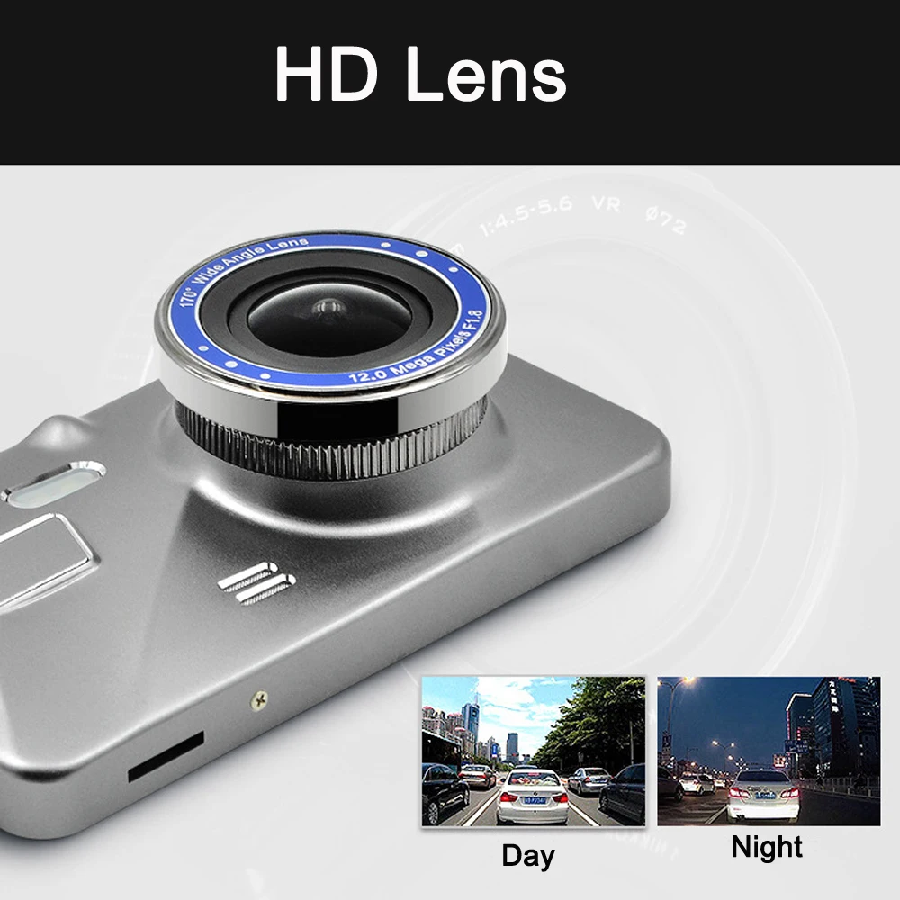 ZHUIHENG 4 дюймовый Dash cam 2.5D Автомобильная камера 1980*1080 FHD видеорегистратор для автомобиля dvr Двойной объектив камеры заднего вида Автомобильный регистратор dvr камера