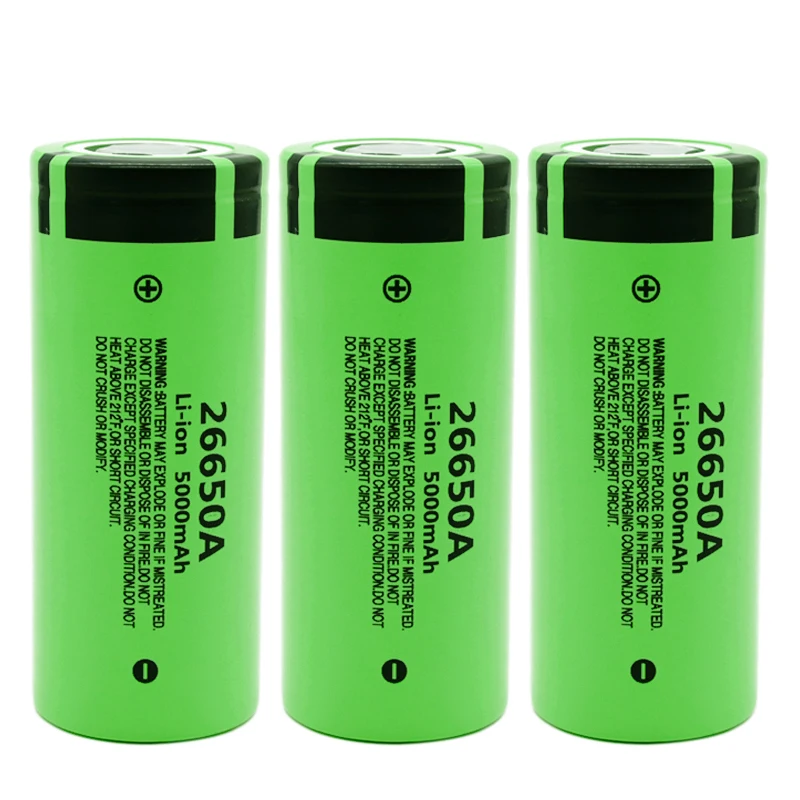 Panasonic Высокая емкость 26650A 26650 5000mAh литиевая батарея для фонарика power Bank литий-ионные аккумуляторные батареи