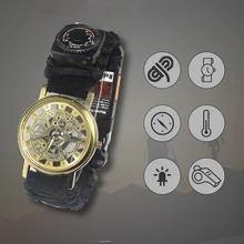 Полевое, для выживания плетеные многофункциональные браслеты уличный Паракорд Кемпинг спасательные часы с ремешком из каната компаса Приключения аварийной ситуации