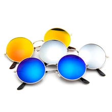 10 шт./партия, новинка, круглые Модные женские уличные повседневные солнцезащитные очки, металлические, UV 400, винтажные, 8 цветов, круглые солнцезащитные очки, SN-13