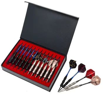 

12pcs/set exquisite gift boxed aluminum rod professional dart 22g pin dart set