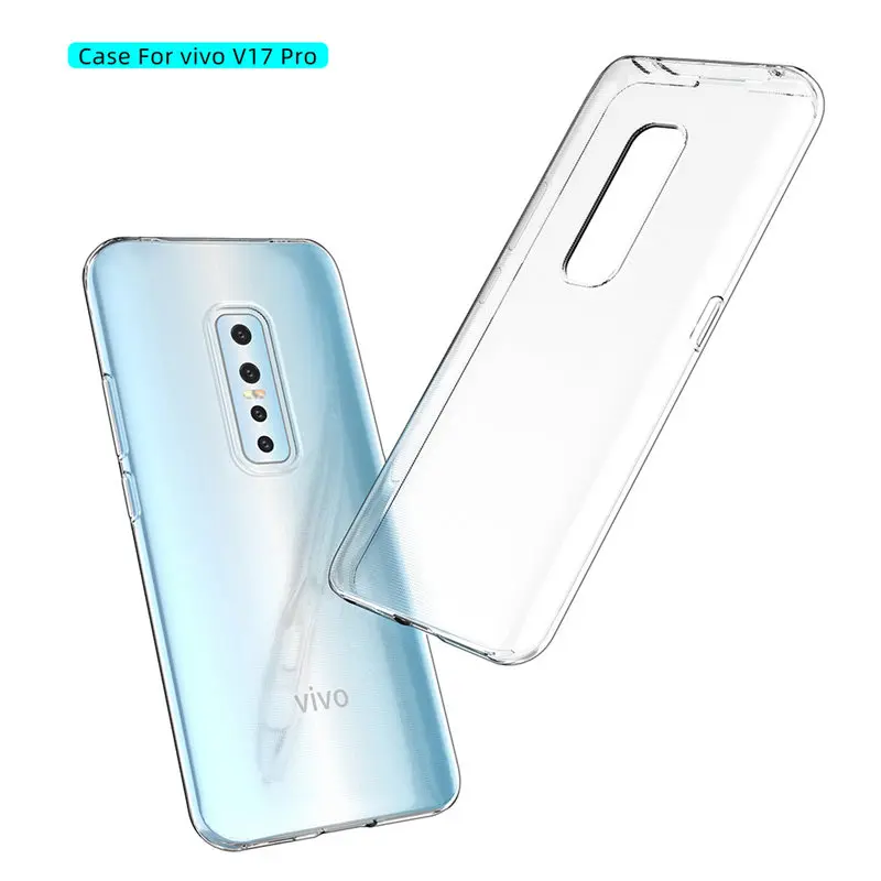 ДЛЯ VIVO V17 Pro силиконовый прозрачный Футляр задняя крышка для телефона Крышка для VIVO V17Pro V 17 Pro