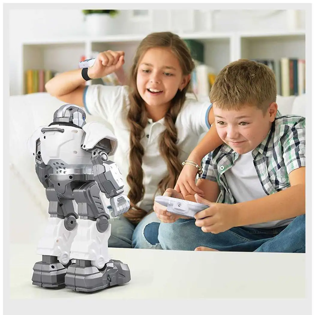 

Intelligent Two Control Modes Robot Kids Toy Auto-follow 3.7V 1200mAh Dancing 6-8 meters Gesture Sensor