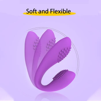 Wireless Double Vibrators Adult Sex Toys for Couples Rechargeable Dildo G Spot Stimulator Fidget Toys Vibrators for Women 3