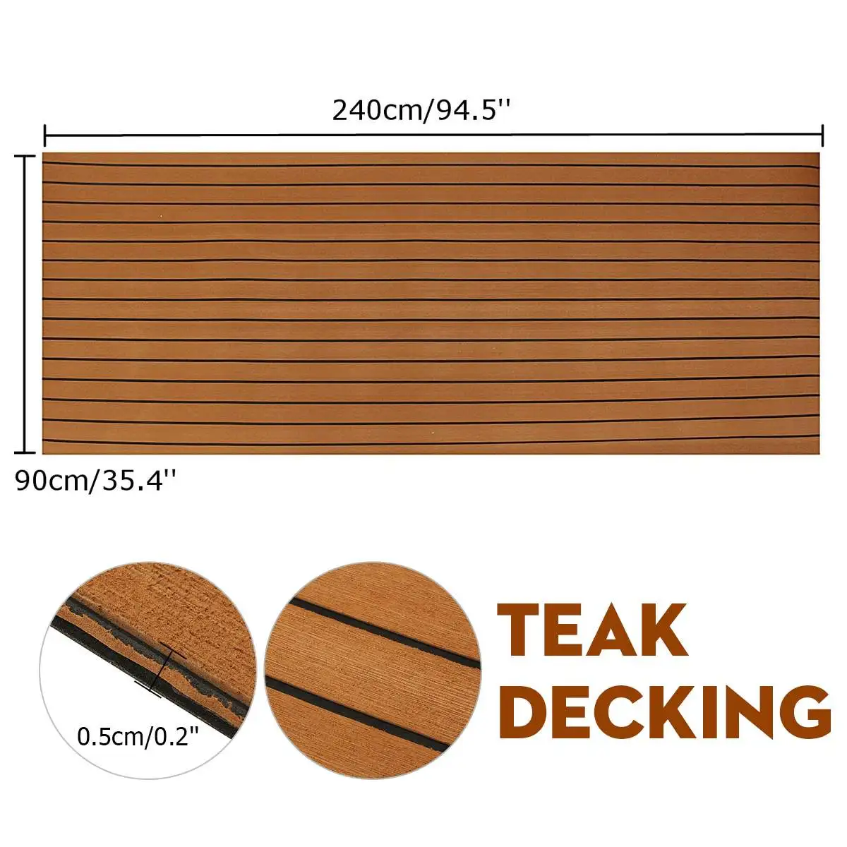 Mariene Vloeren Faux Teak Boot Terrasplaat 600x2400x5mm kopen? ✔️ Tot 70% korting