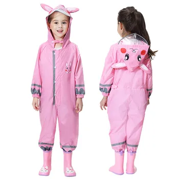 

Baby Girl Romper Kids One Piece Rainsuit Toddler Raincoat Waterproof Lightweight Rain Coats Jumpsuit Outfit 0-24M