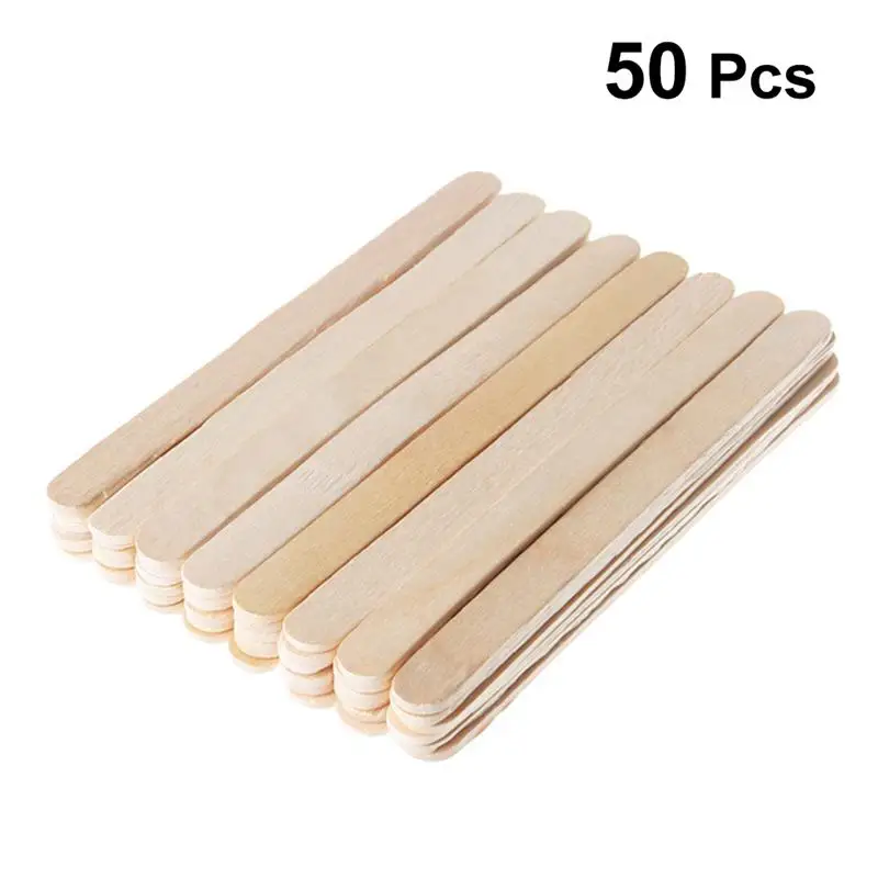 

50pcs DIY Wooden Sticks For Counting Crafting Projects Sticks Painting Ice Cream Making
