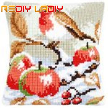 

Cross Stitch Cushion Robins At Lantern Make Your Own Pillow Chunky Cross Stitch Kit Pre-Printed Canvas Acrylic Yarn Pillow Case
