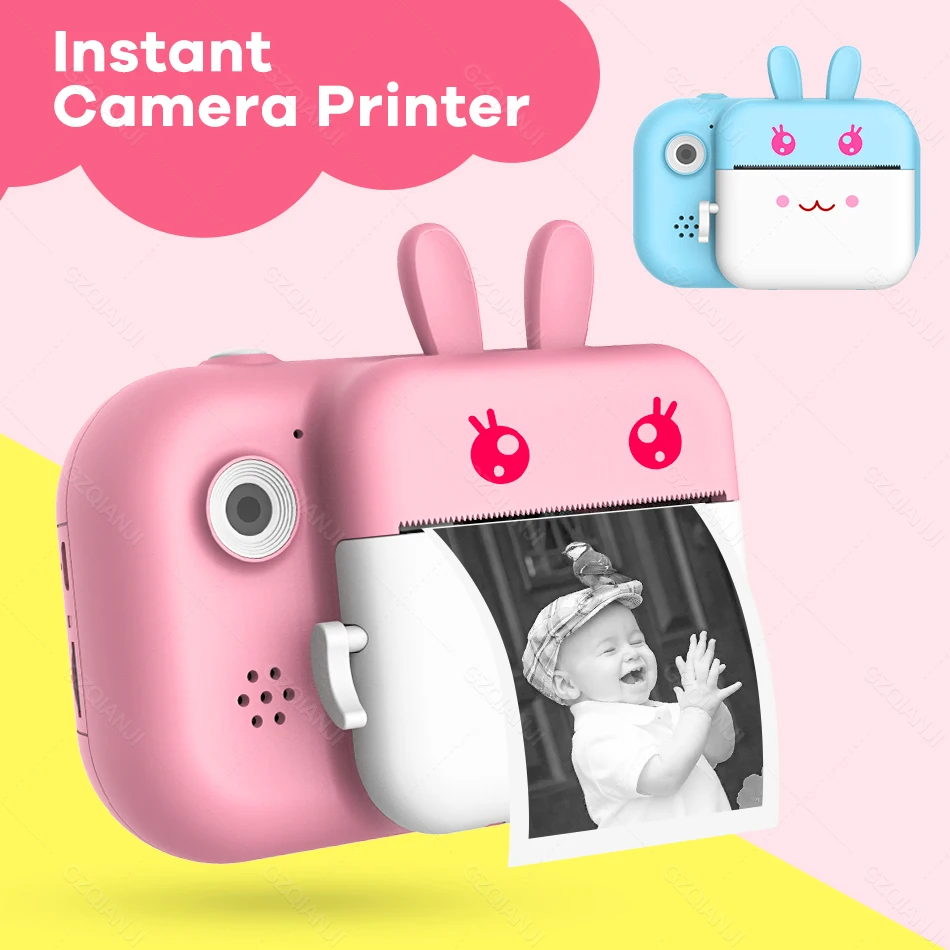 Enfants instantané appareil Photo numérique imprimante vidéo thermique Photo Mini pour enfants Photo caméra jouets pour fille garçon anniversaire cadeaux impression