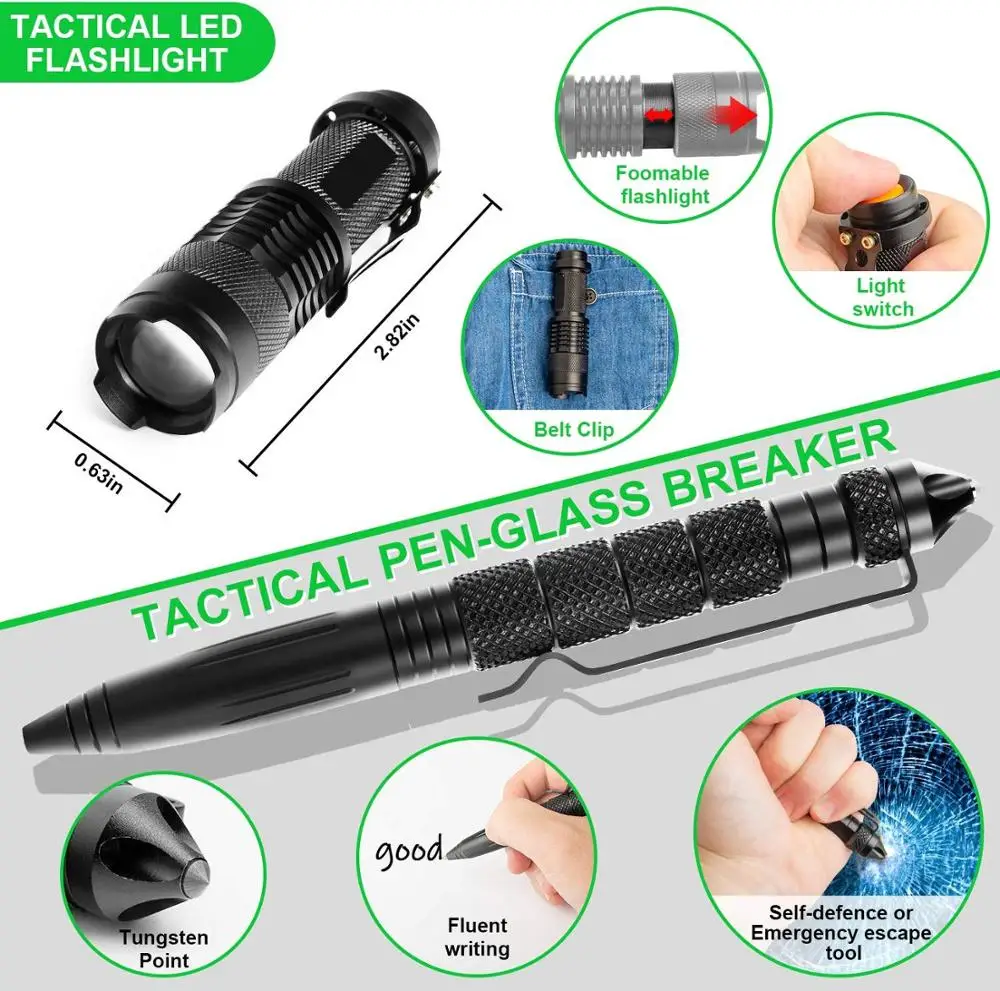 Tanie Zestaw terenowy sprzęt survivalowy awaryjne akcesoria turystyczne do przetrwania w lesie z podgrzewany koc bransoletka typu Survival turystyka