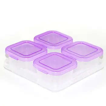 

4pcs Food Storage Boxes Reusable Portable Snack Nut Fruit Organizer With Lid Safe Children Lunch Box Kitchen Container