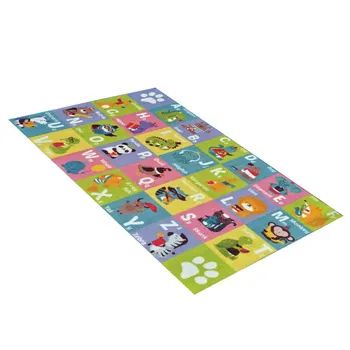 

80 * 150cm Large Foldable Soft Baby Playmat Anti-slip Colorful Animals/Alphabet/Numbers Pattern Early Education Floor Mat
