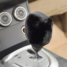 2 шт. Плюшевые Теплые ручки передач перчатки ручной тормоз крышка авто украшения черный