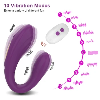 Wireless Remote Control Vibrator Female Dual Motor U Shape Clitoris Stimulator Dildo Wearable Sex Toys for Women Couple Adult 18 2
