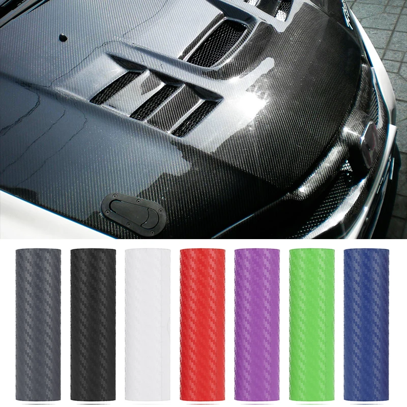 10 Colours Multi sizes Self Adhesive Sticker 3D Carbon Fibre Vinyl Car Wrap 