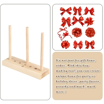 

Ribbon Bow Maker Wooden Wreath Bow Maker Tool for Creating Gift Bows Party Decor Hair Bows Corsages Jewelry Making Tools