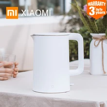 XIAOMI MIJIA Электрический чайник быстрого кипячения из нержавеющей стали, самовар, кухонный чайник для воды Mi home, 1.5л изоляция