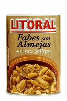 

LITORAL Fabes con Almejas - Plato Preparado de Fabes con Almejas Sin Gluten - 440g