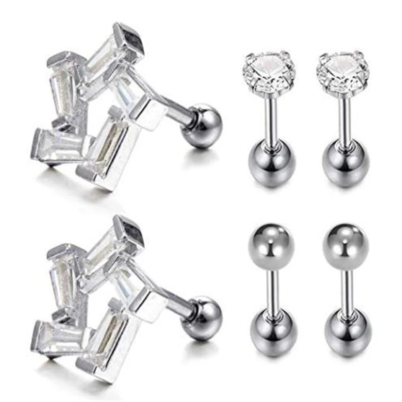 Tragus серьги для ушного хряща шпильки для пирсинга 16 г стальная губная серьга для губ Helix Lobe ухо штанга Конч пирсинг ювелирные изделия