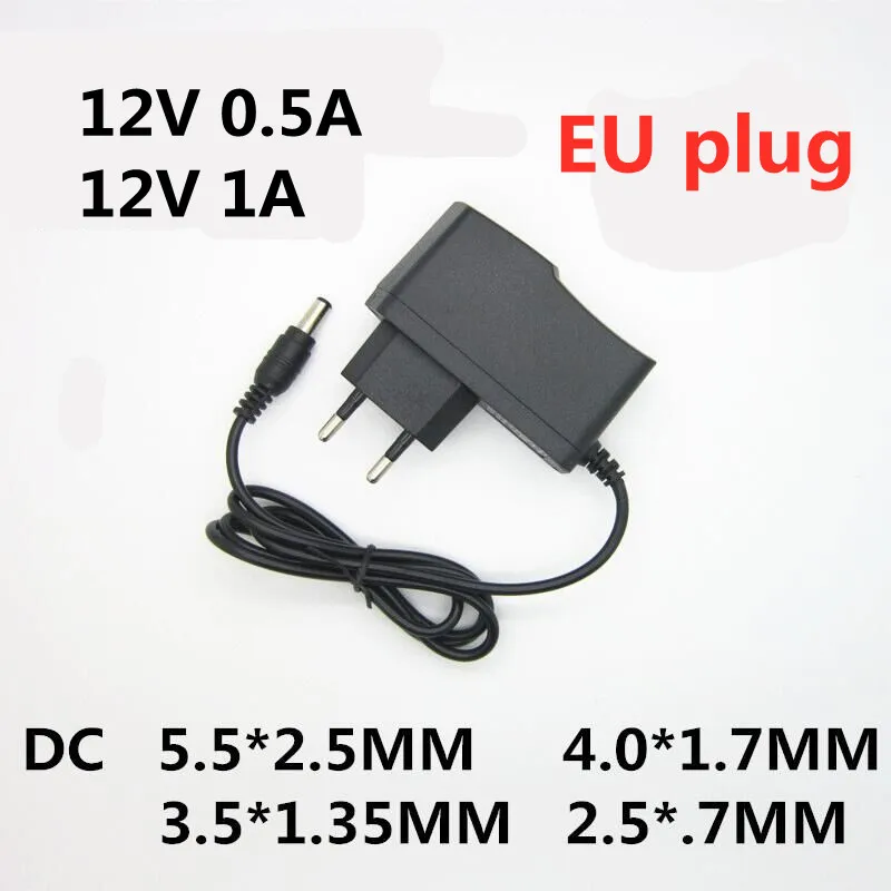 1PC AC 100-240V DC 12V 0.5A 1A 1.5A 2A 3A Converter Adapter Charger Power Supply for LED light strips EVD CCTV