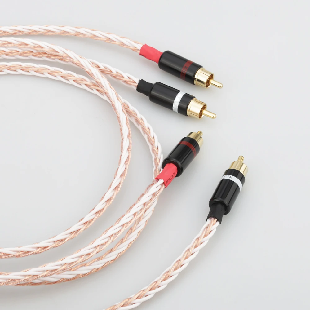 Кабель Audiocrast с RCA на Hi end HIFI OFC чистая медь серебро смешанный аудиопровод шнур
