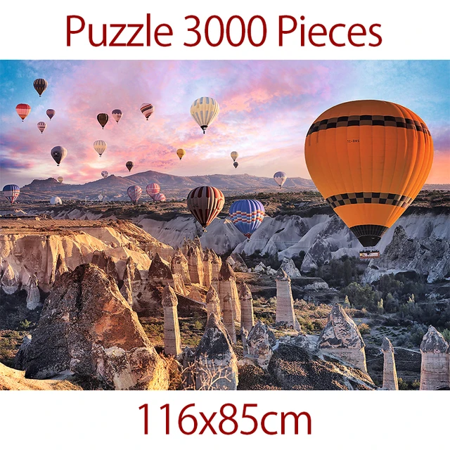 Jigsaw Puzzle 3000 pieces Turkish Hot Air Balloon Thicker Landscape Puzzle Educational Toys For Adults Children Kids Game Toys 1