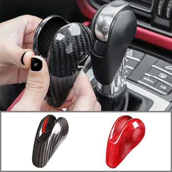 

For Porsche Macan 2014-2020 Gear Shift Head Cover Gear Lever Frame Real Carbon Fiber Car Interior Modification Parts