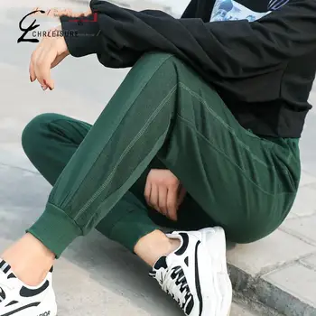 

Loose Side Striped Sweatpants Women Casual Streetwear Pants For Women Summer High Waist Pants Femme Pencil Pants
