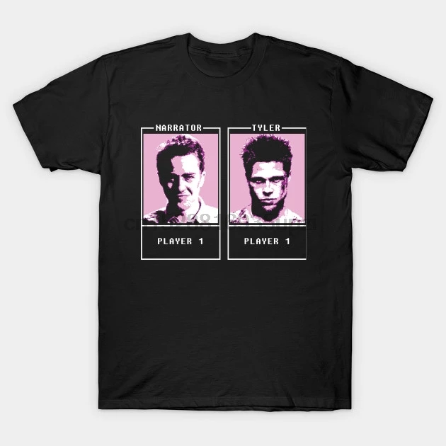 Мужская футболка Fight Club плеер выбор фильмов wo тройники топ|Футболки| |