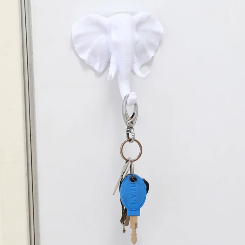 

Elephant Nose Self-Adhesive Hook Kitchen Wall Hanging Nail-Free Coat Hook Key Holder On Wall Decorative Hooks