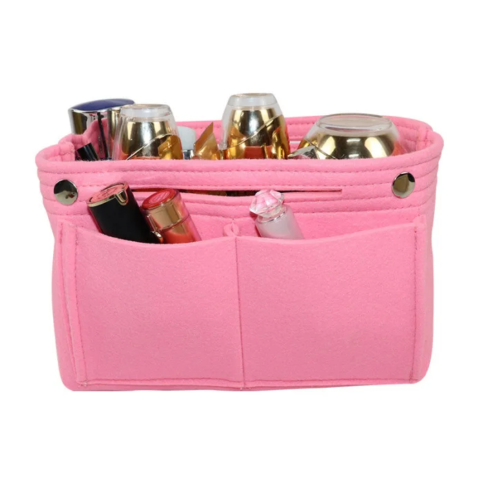 Hot Felt Insert Purse Organizer Handbag Foldable Cosmetic Travel Bag for Women BVN66